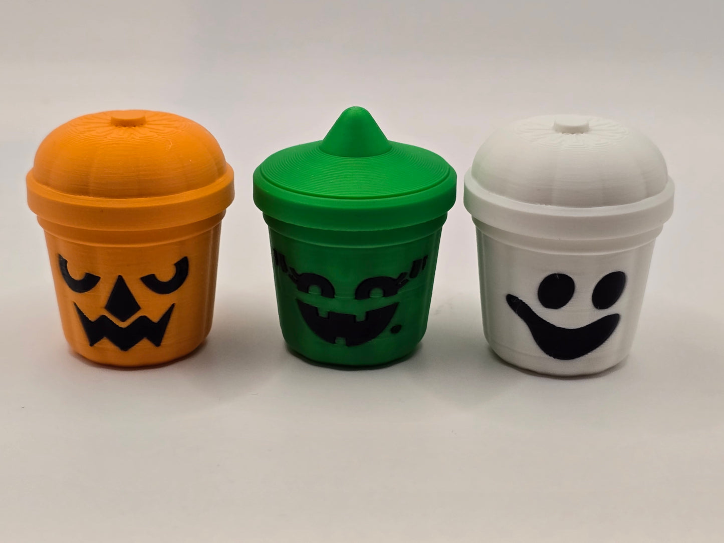 Halloween Boo Bucket Clickers – Pumpkin, Ghost & Frankenstein Keychains