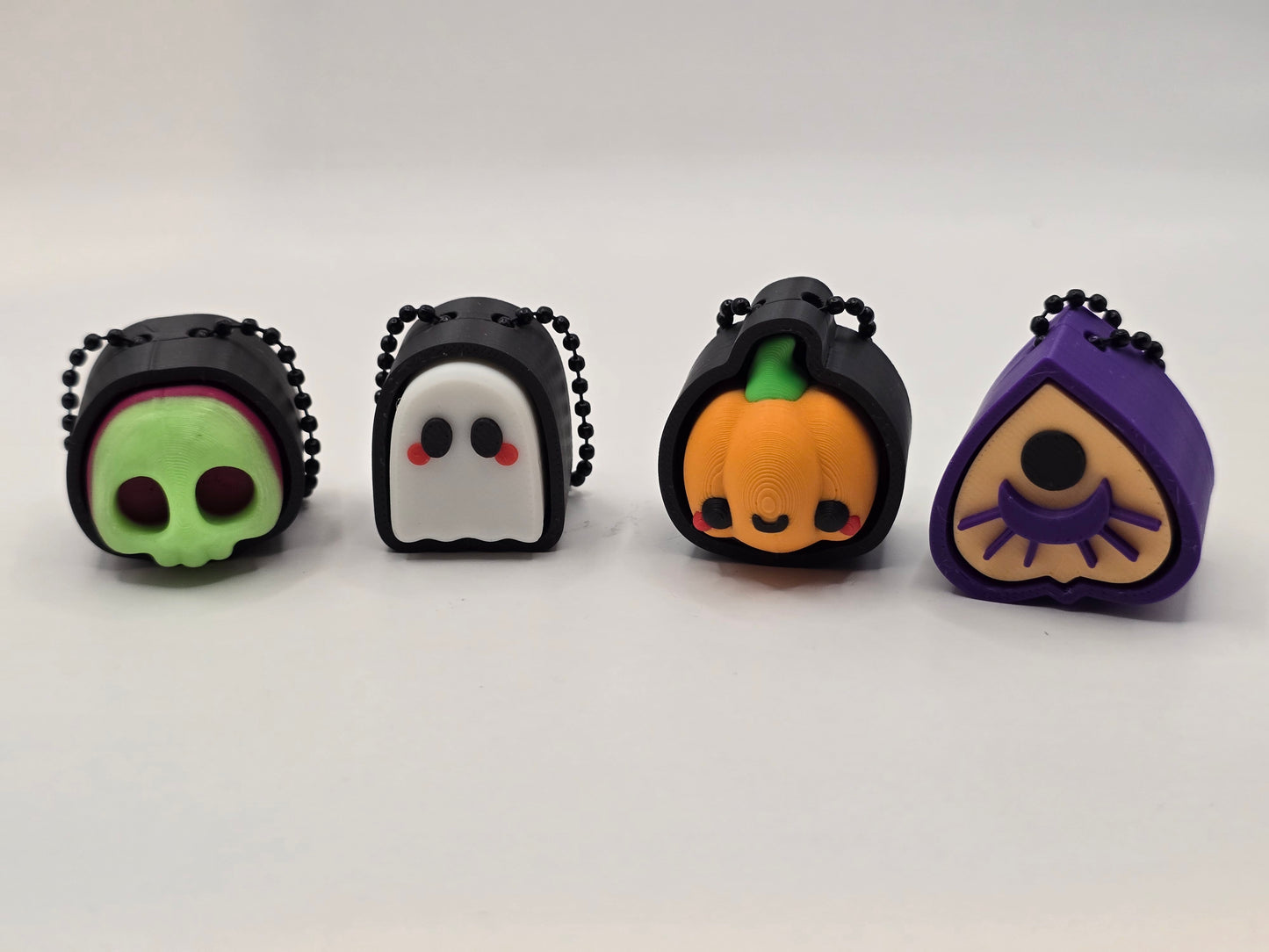 ๐ Halloween & Monster Eye Clicker Fidget Keychains | 3D Printed | Glow-in-the-Dark Skull Option