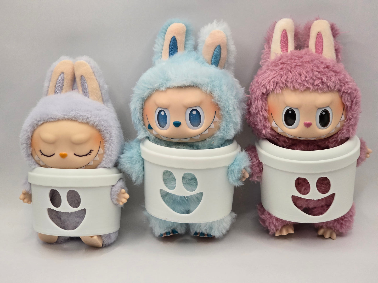 3D Printed Halloween Boo Bucket-Inspired Accessories for Labubu Figures (2 Sizes)