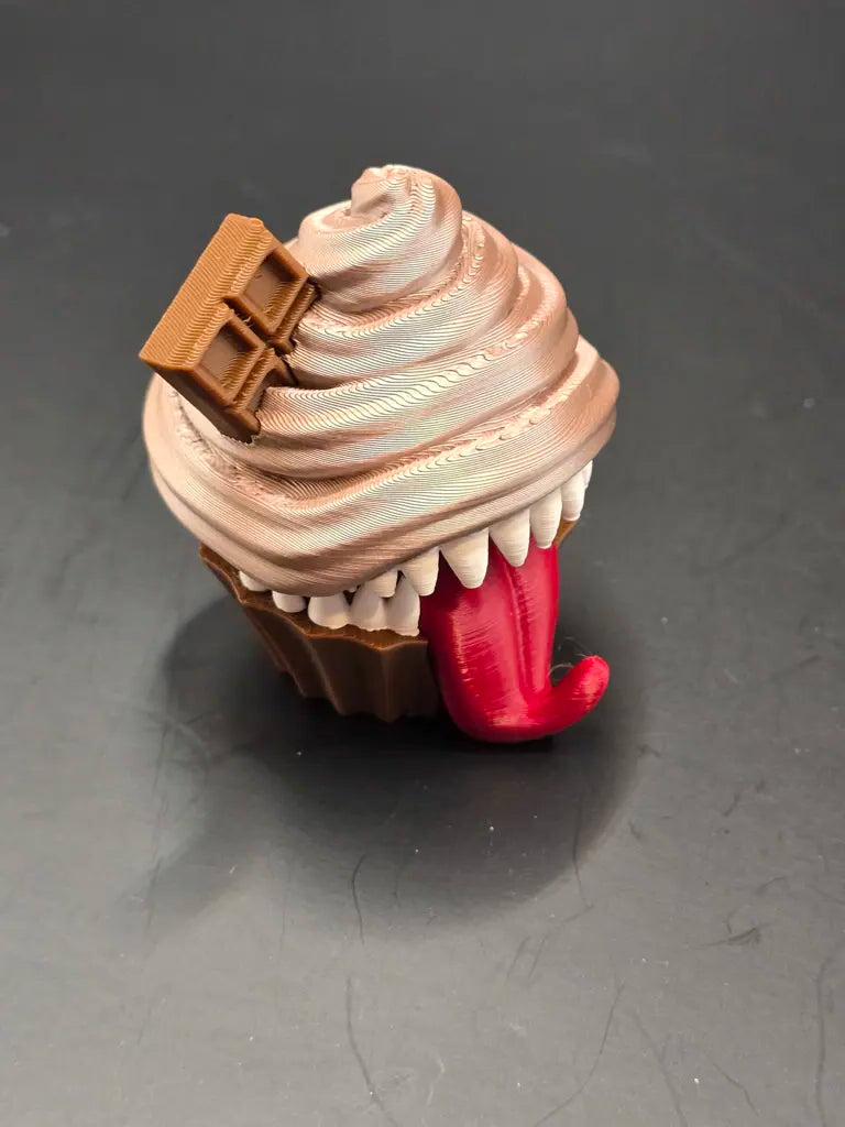 3D Printed Mimic Cupcake Fidget Clicker by IDMyron