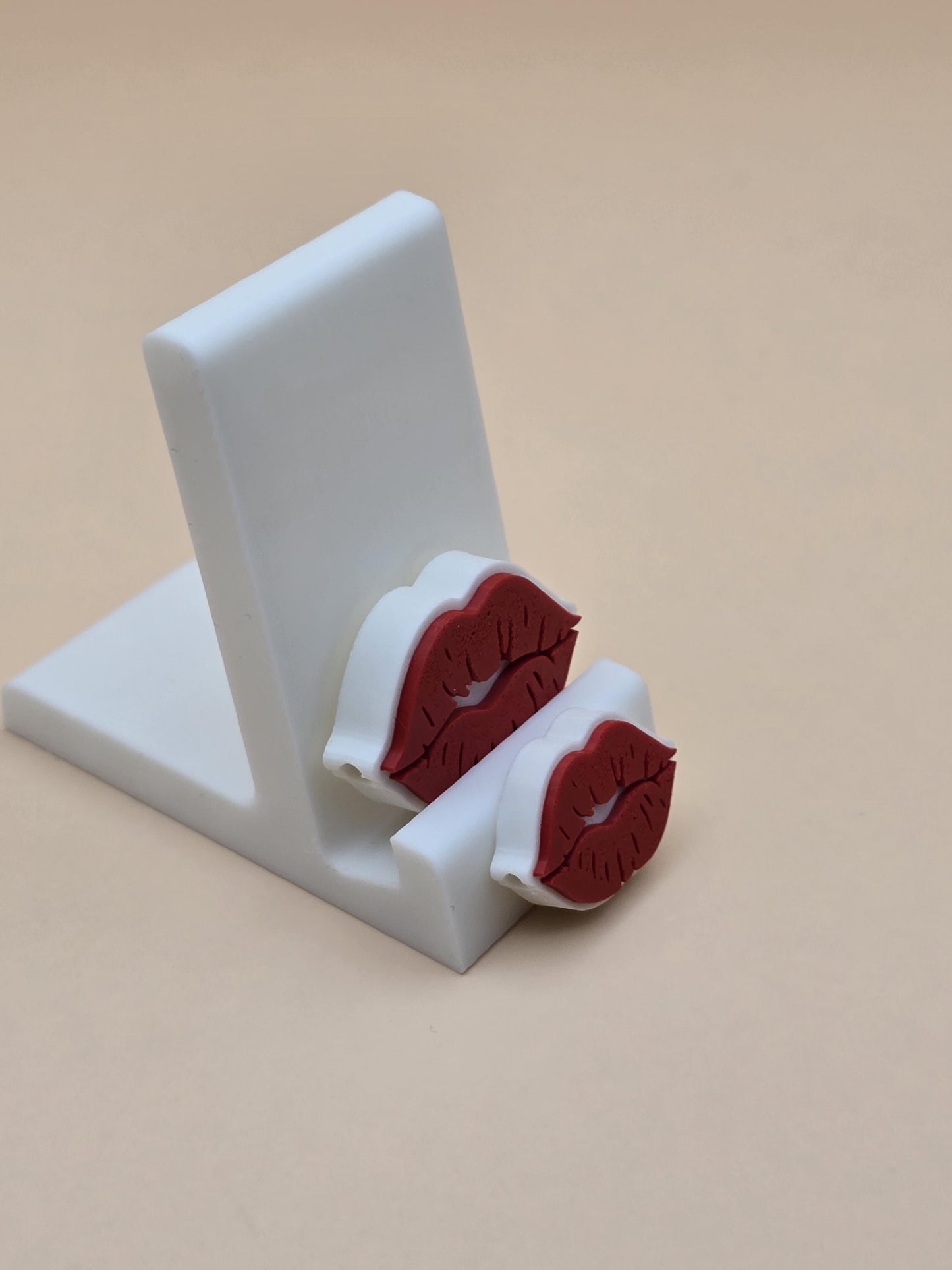 3D Printed Red Lips Charms – Bold Accessories in Small & Large Sizes