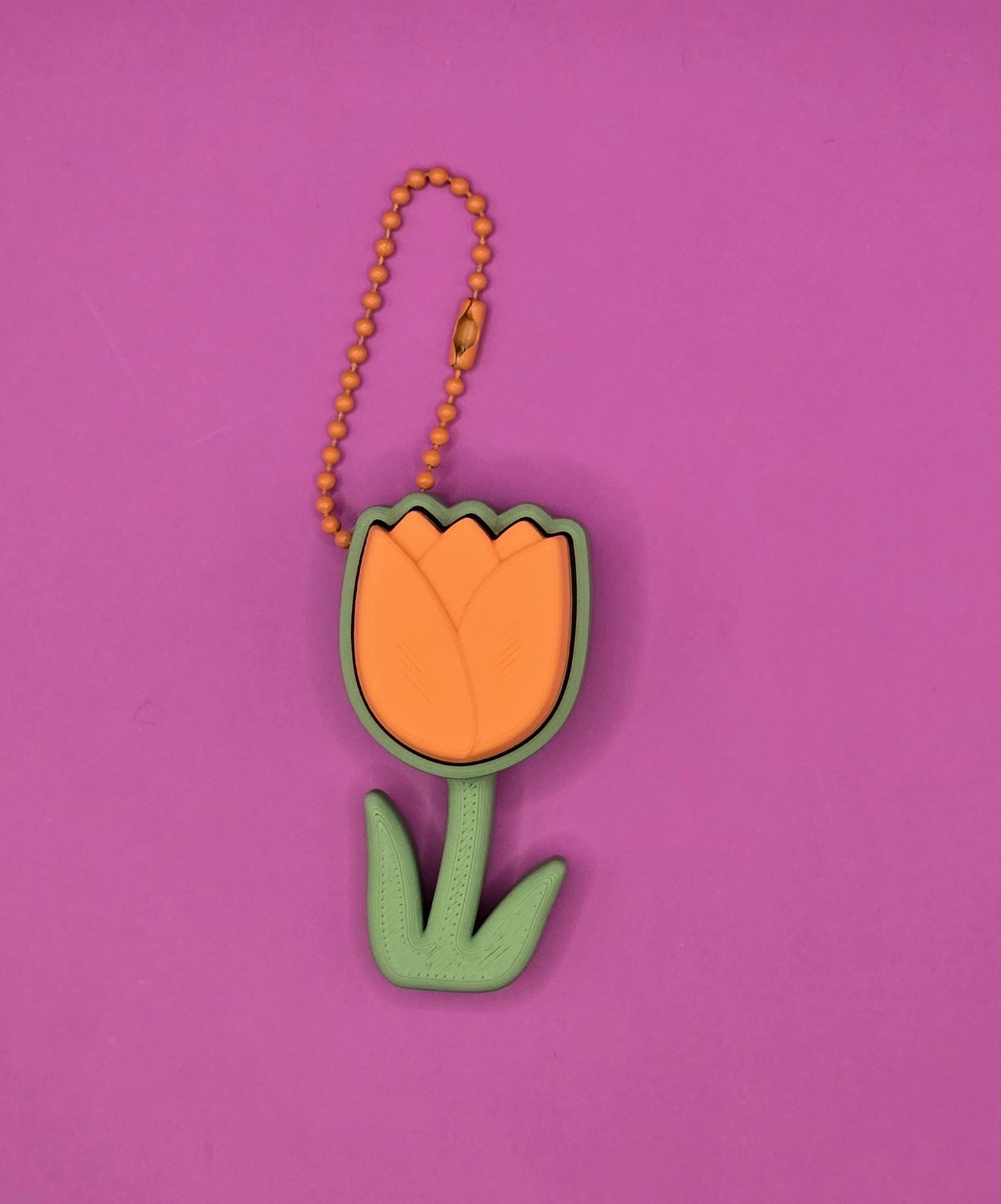 Colorful 3D-Printed Tulip Clickers - Fun & Functional Keychain