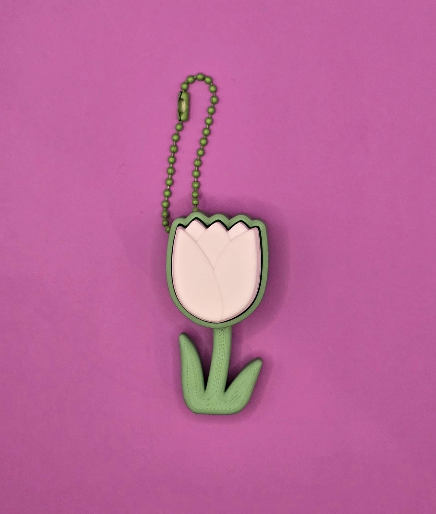 Colorful 3D-Printed Tulip Clickers - Fun & Functional Keychain