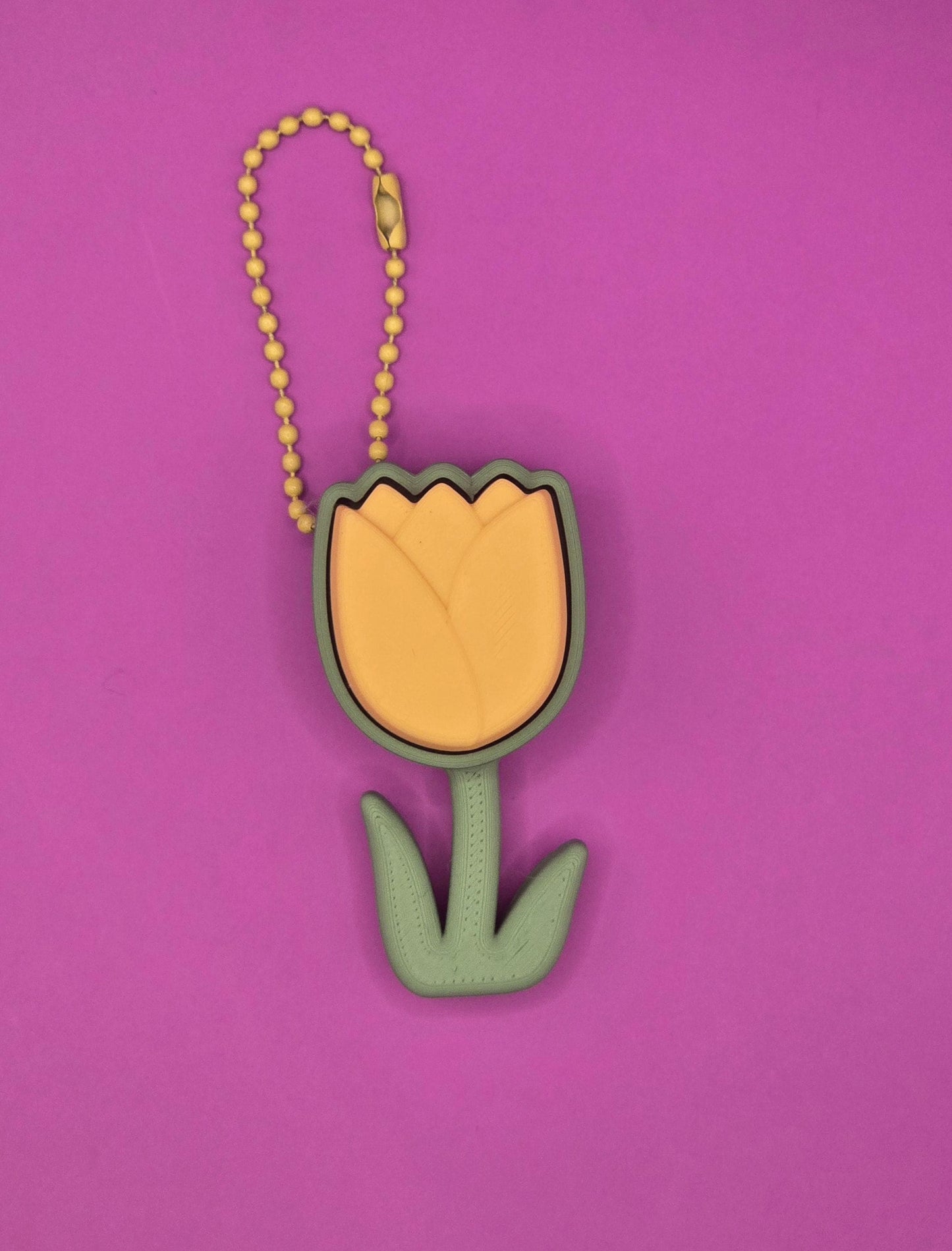 Colorful 3D-Printed Tulip Clickers - Fun & Functional Keychain