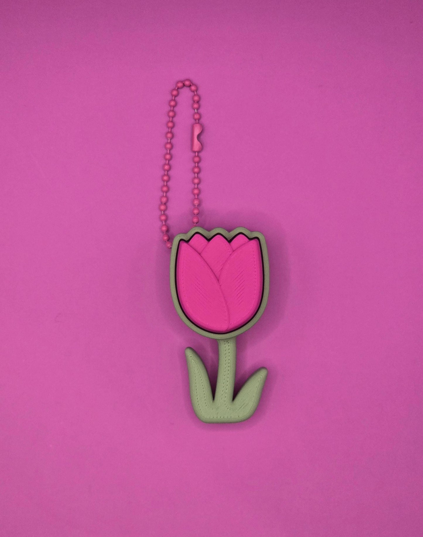 Colorful 3D-Printed Tulip Clickers - Fun & Functional Keychain