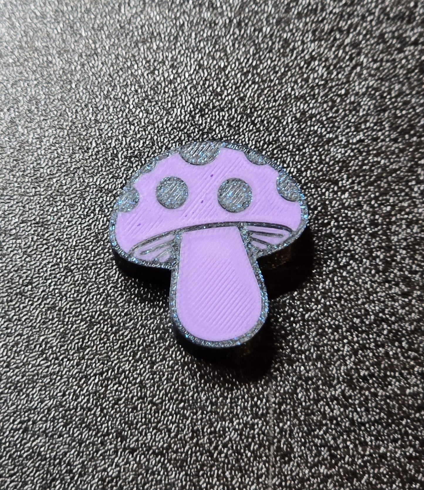 Psychedelic Mushroom Beads β Double-Sided Glitter Design β 2mm Hole for Jewelry Making