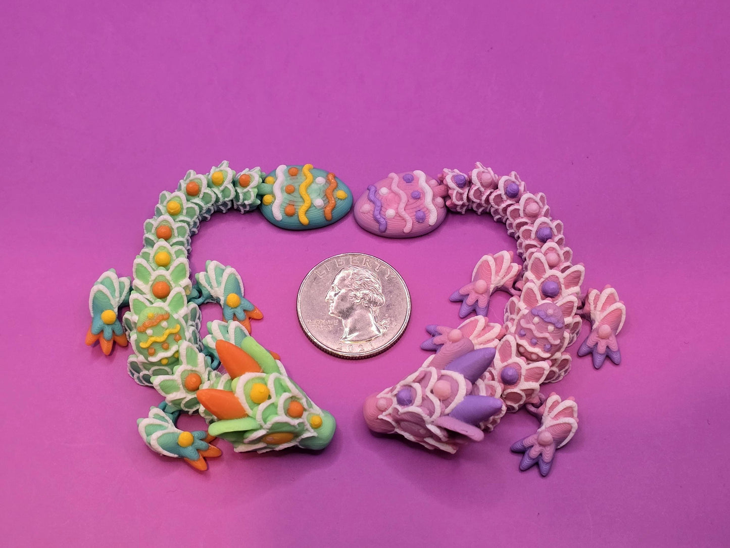 Articulated Mini Baby Dragon with Matching Egg – 3D Printed Fantasy Dragon Set | Each Set Sold Separately