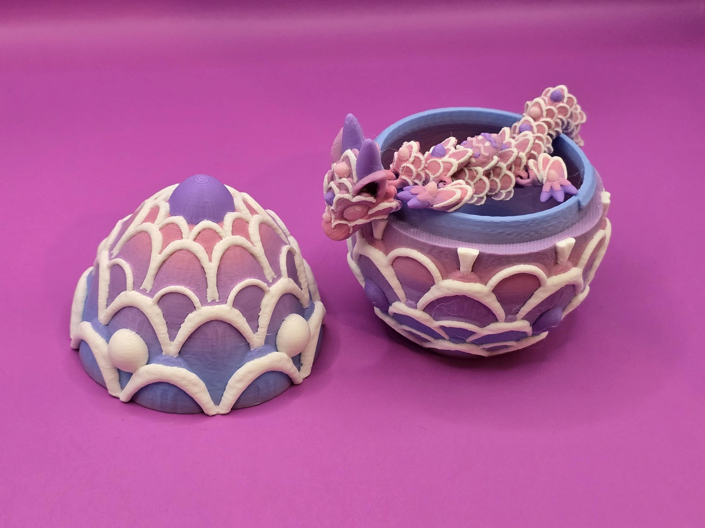 Articulated Mini Baby Dragon with Matching Egg – 3D Printed Fantasy Dragon Set | Each Set Sold Separately