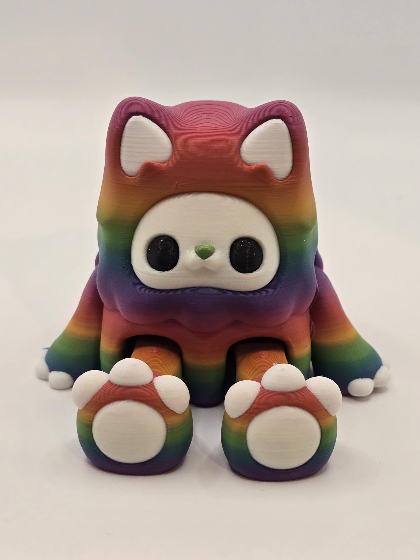 Woobu Koneko β Pride Edition 3D Printed Rainbow Art Toy