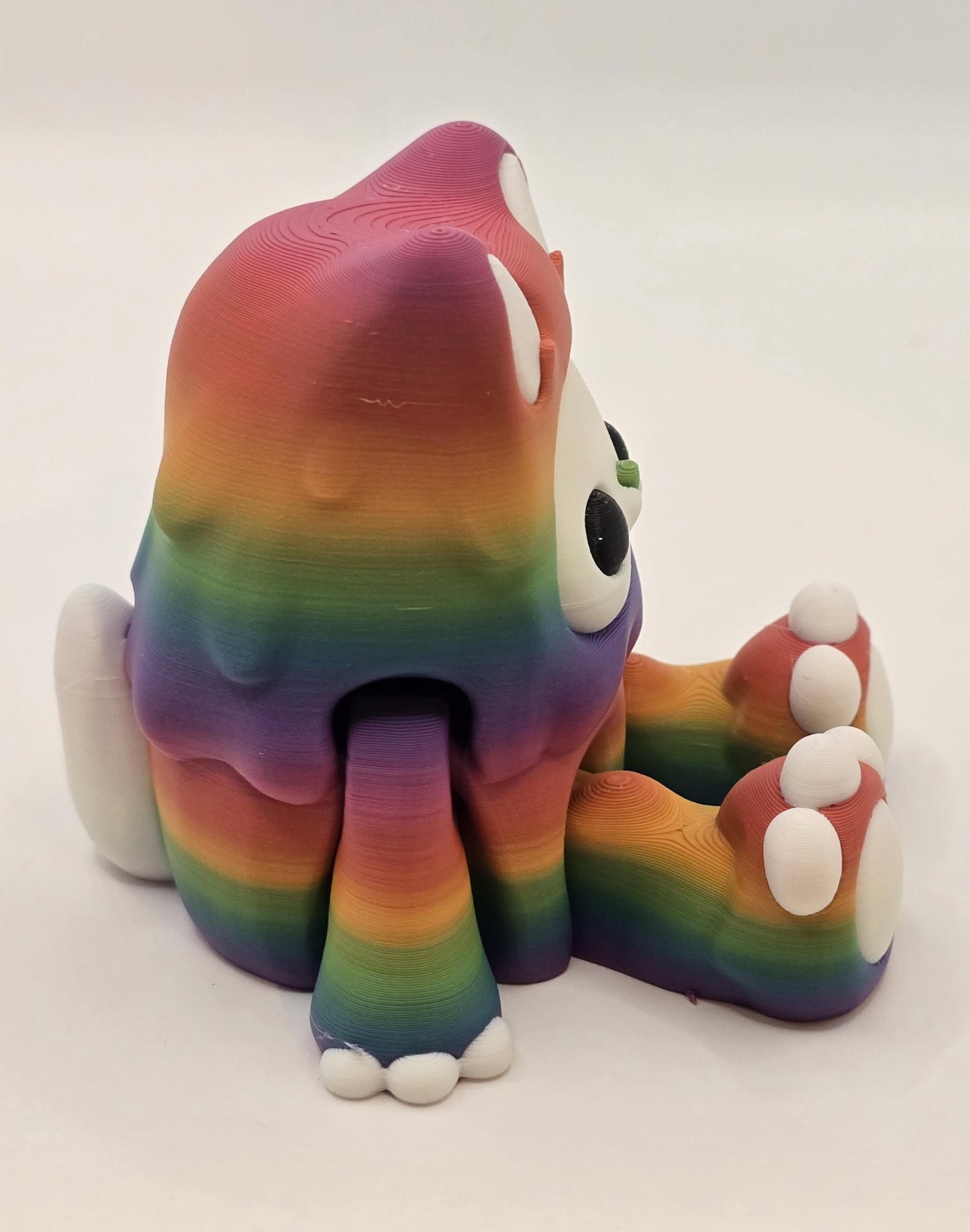 Woobu Koneko β Pride Edition 3D Printed Rainbow Art Toy