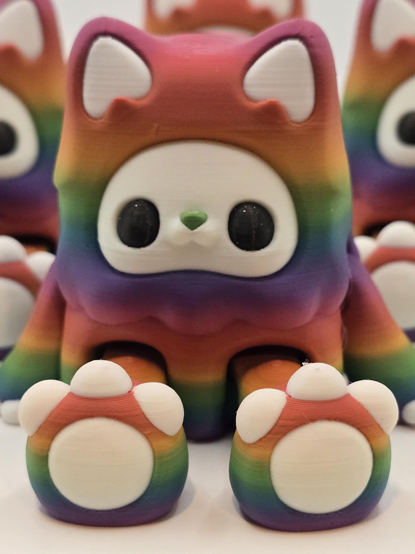 Woobu Koneko β Pride Edition 3D Printed Rainbow Art Toy