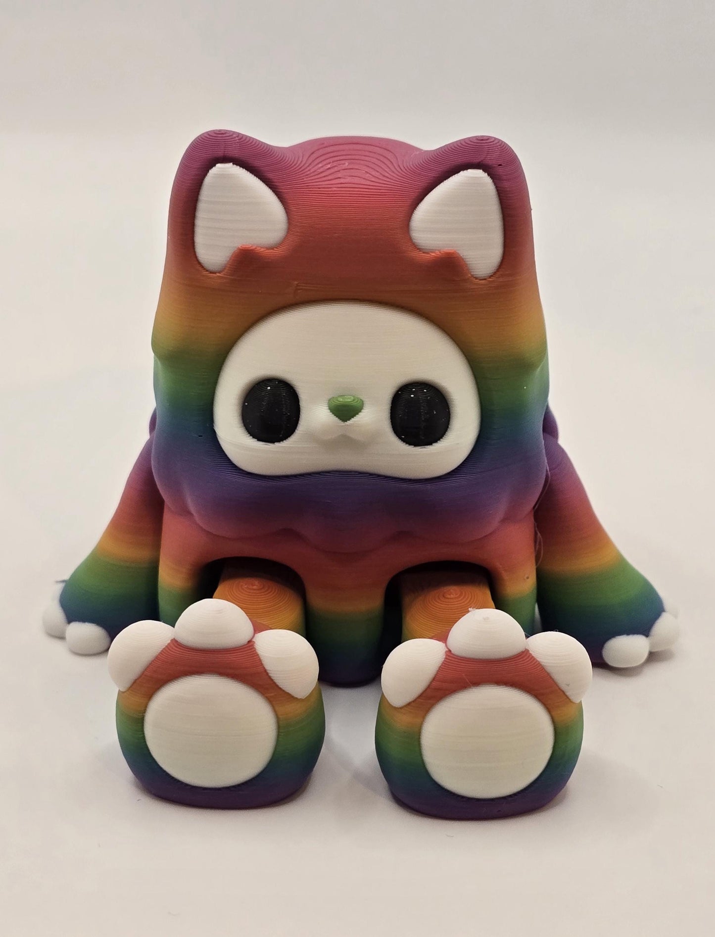 Woobu Koneko β Pride Edition 3D Printed Rainbow Art Toy