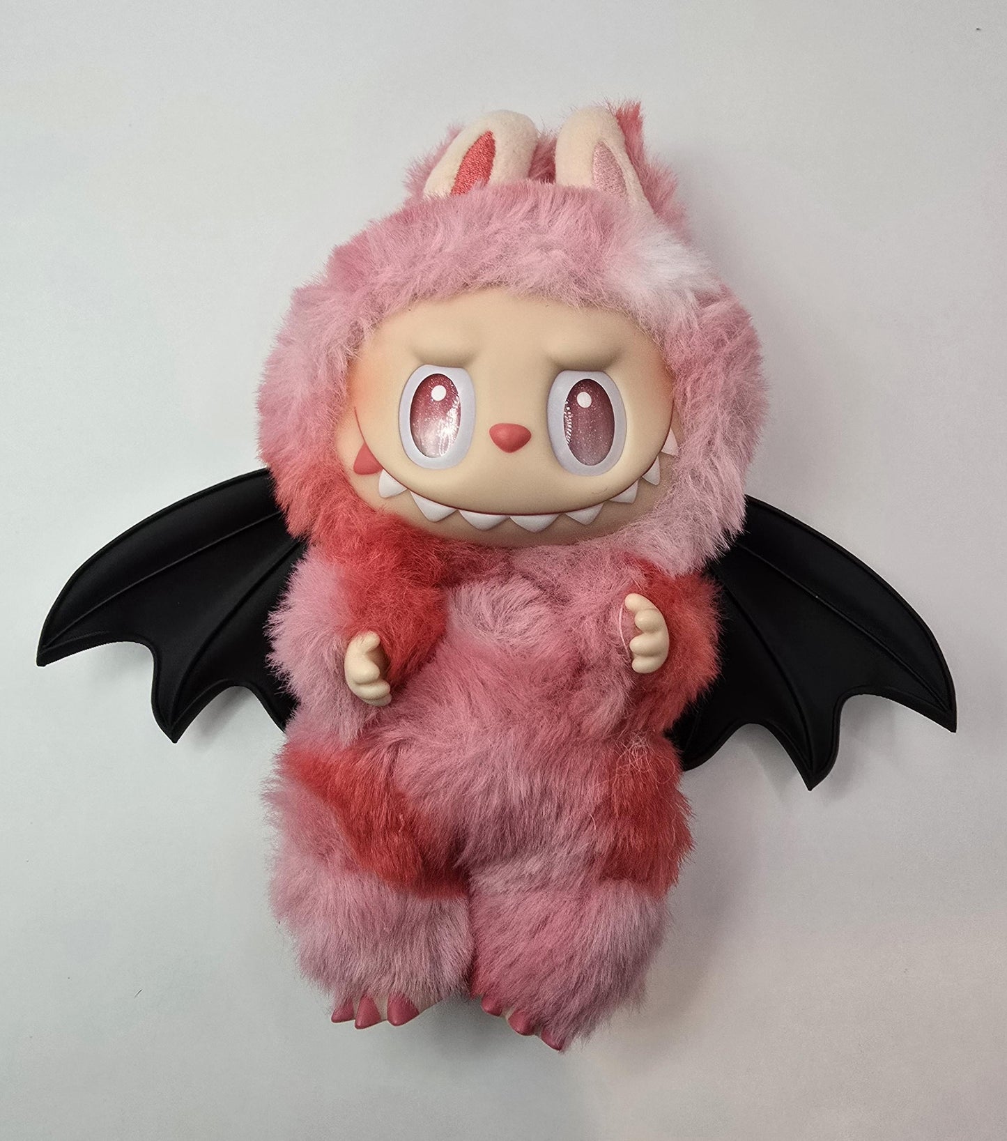 Black Bat Wings Accessory for Labubu β Detachable Neck Attachment β Made to Order