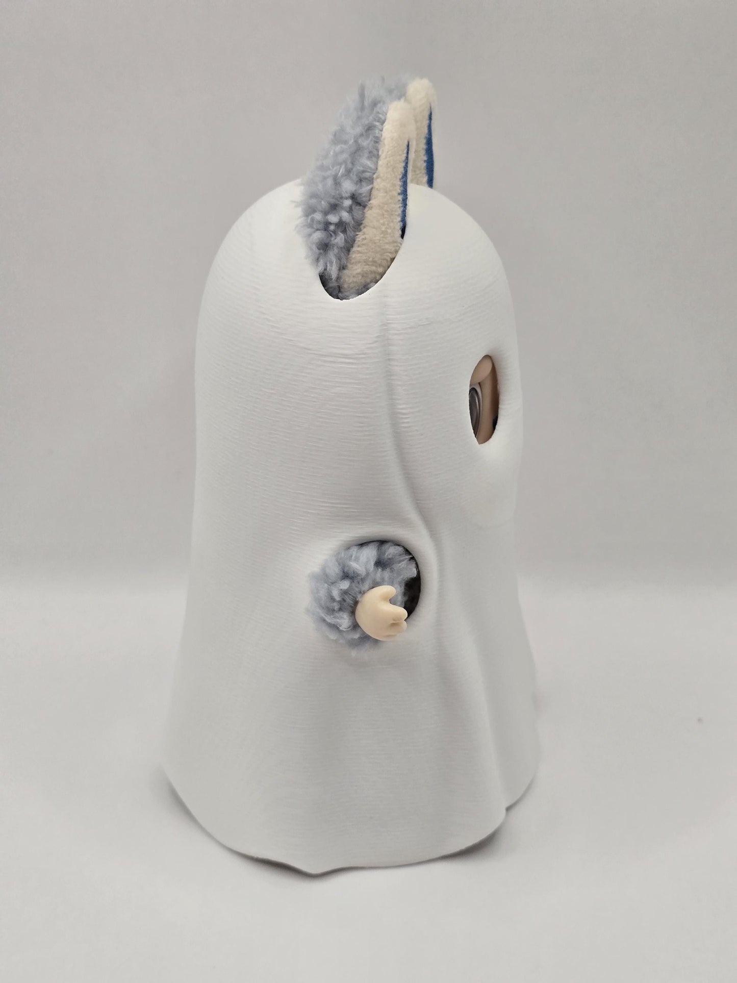 3D Printed Ghost Costume for Labubu Dolls β Plain or Knitted Texture β Halloween Accessory