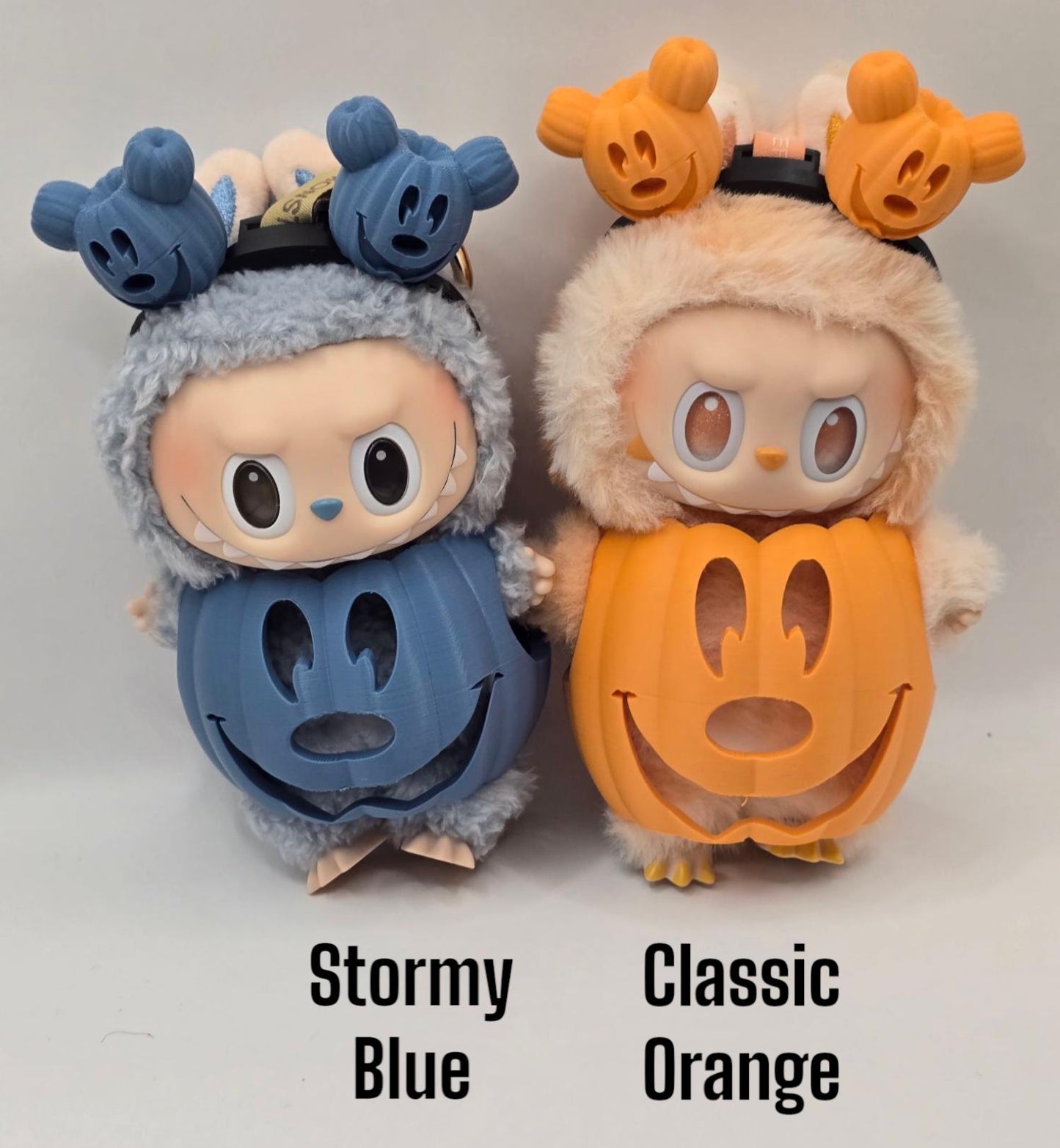 Labubu Pumpkin Costume & Headband Set β Short or Tall | Have a Seat, Exciting Macaron, Big Into Energy | Halloween Outfit for Labubu