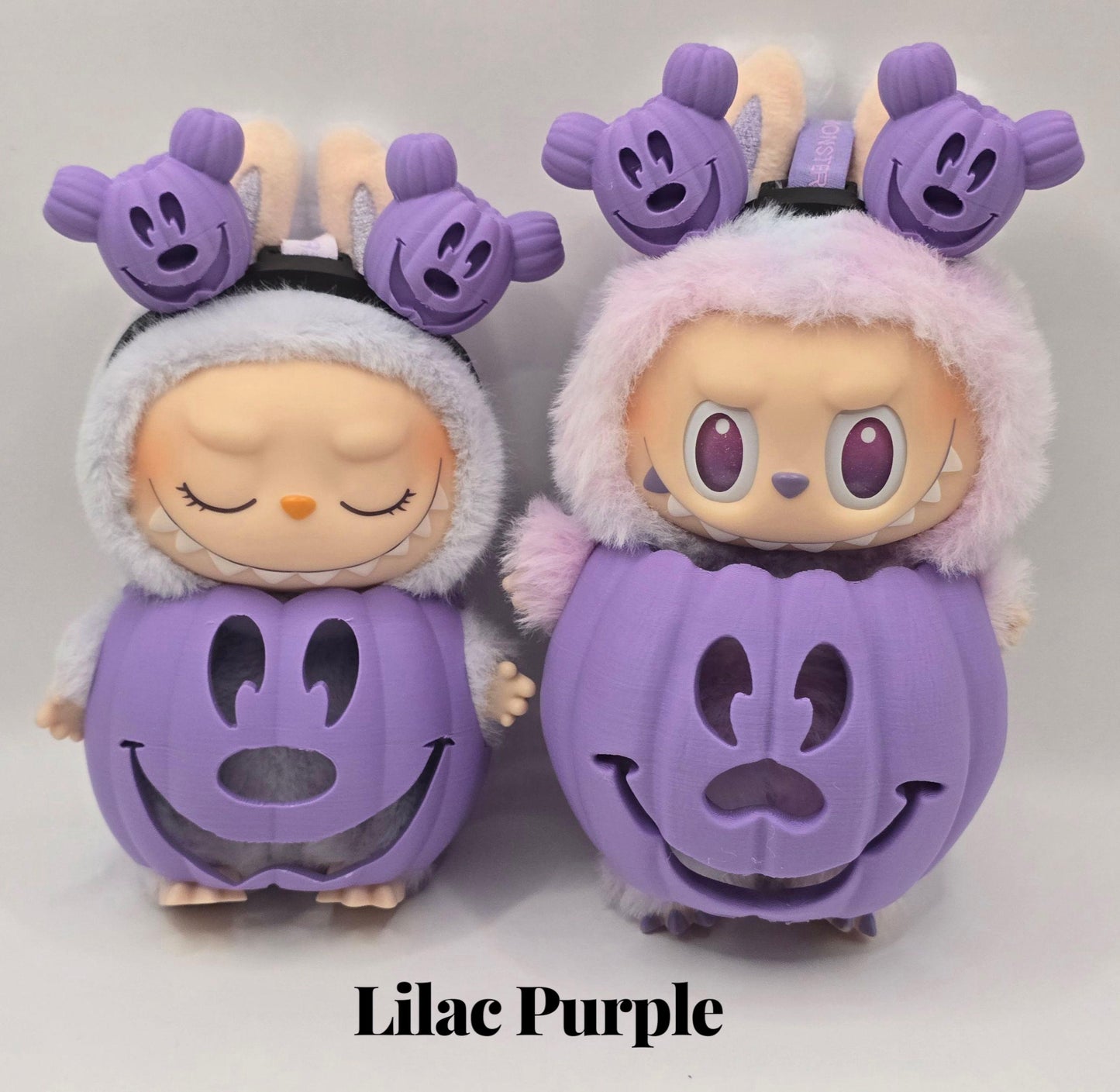 Labubu Pumpkin Costume & Headband Set β Short or Tall | Have a Seat, Exciting Macaron, Big Into Energy | Halloween Outfit for Labubu