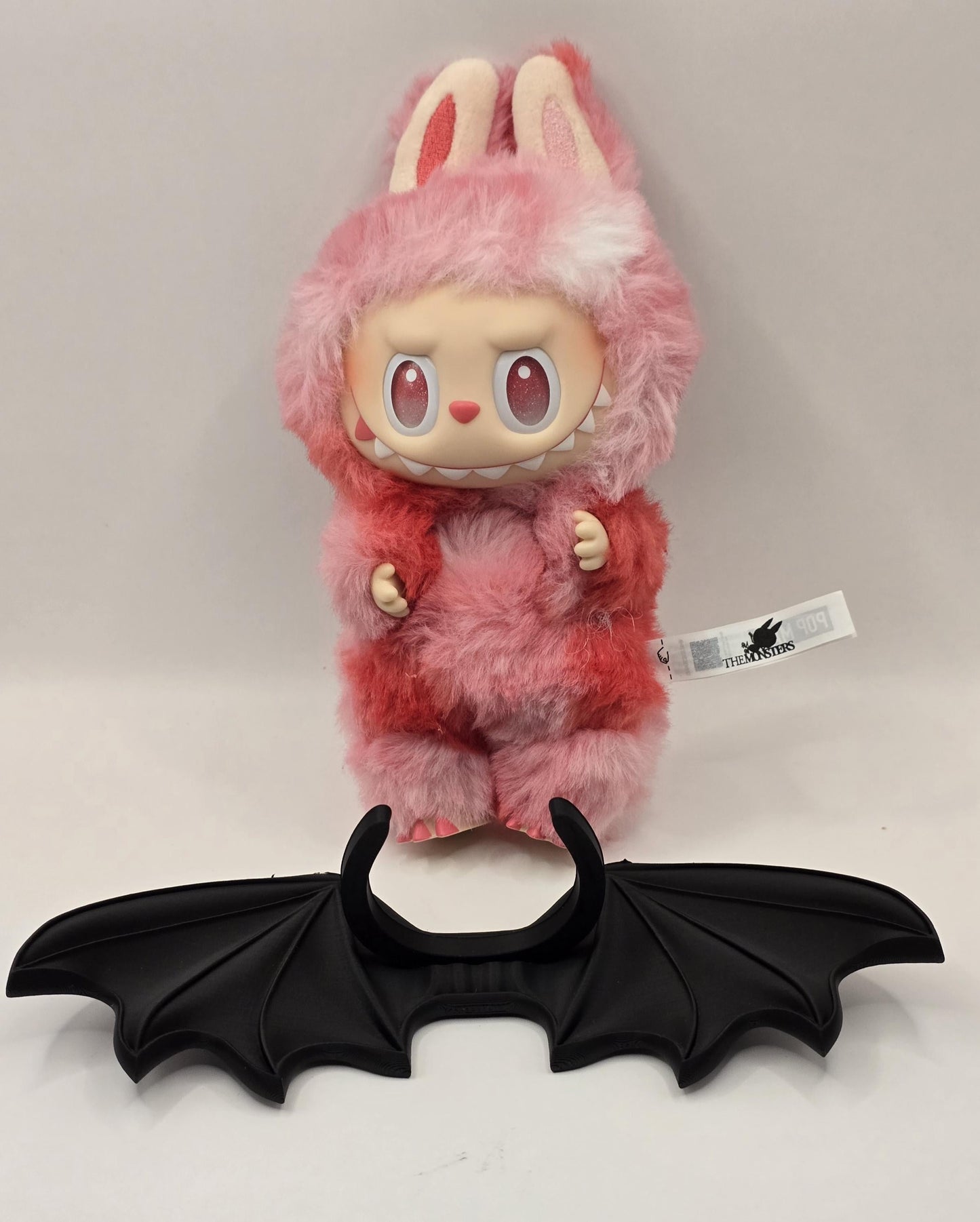 Black Bat Wings Accessory for Labubu β Detachable Neck Attachment β Made to Order