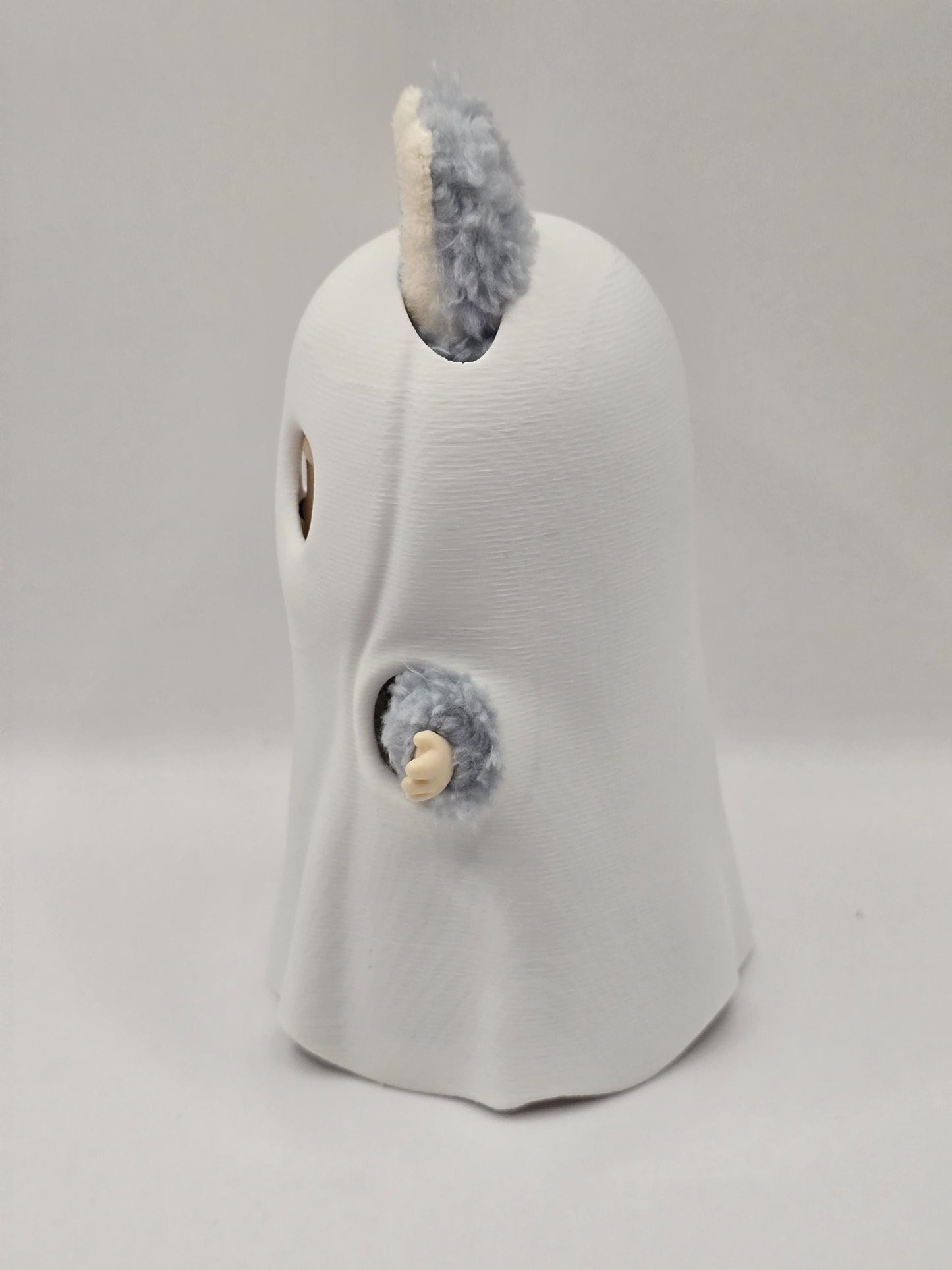 3D Printed Ghost Costume for Labubu Dolls β Plain or Knitted Texture β Halloween Accessory