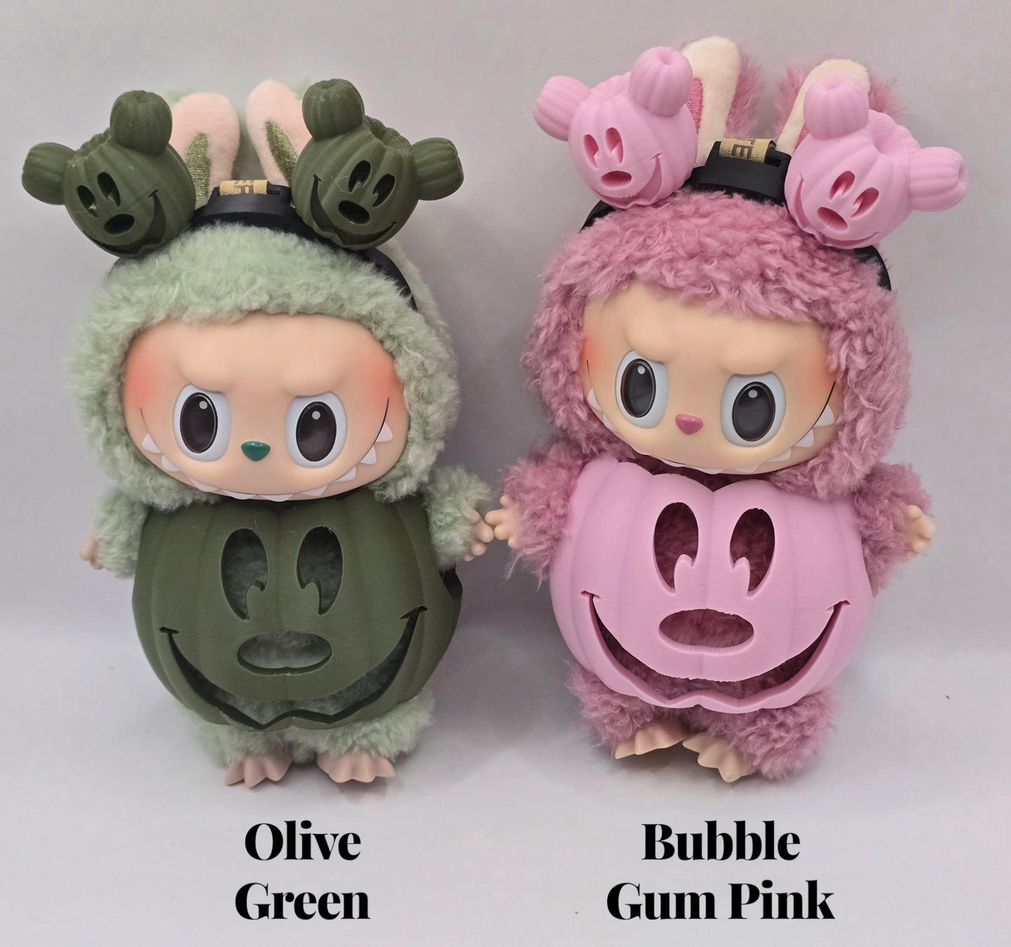 Labubu Pumpkin Costume & Headband Set β Short or Tall | Have a Seat, Exciting Macaron, Big Into Energy | Halloween Outfit for Labubu
