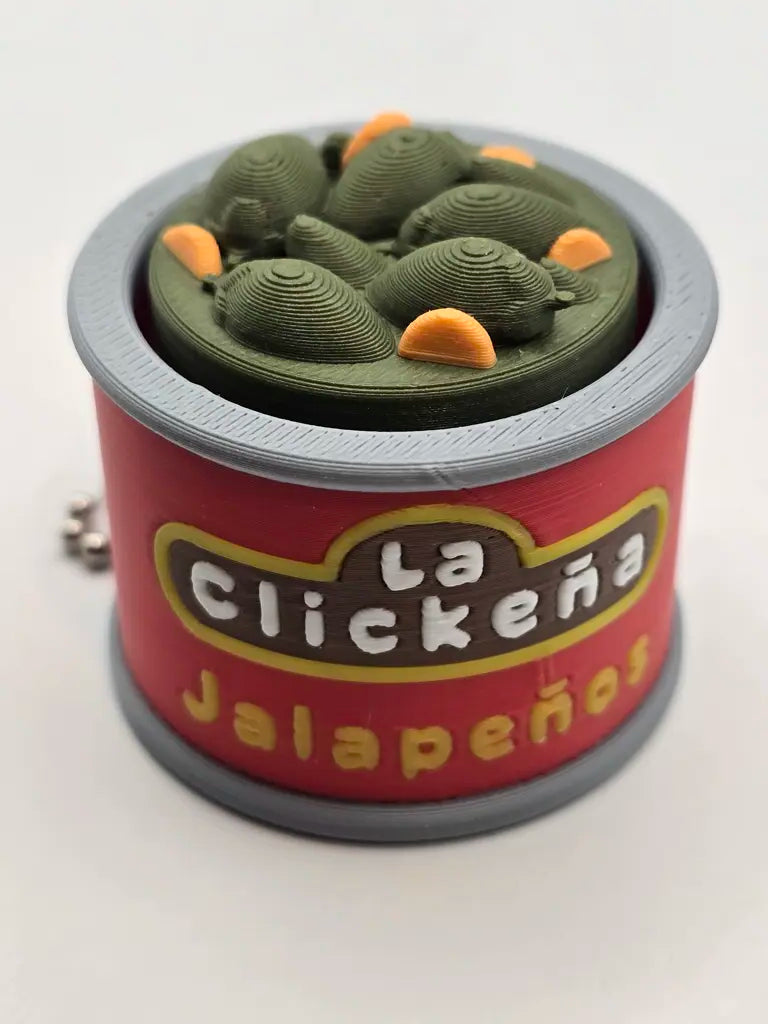 La Clickeña Jalapeño Can Fidget Clicker Keychain