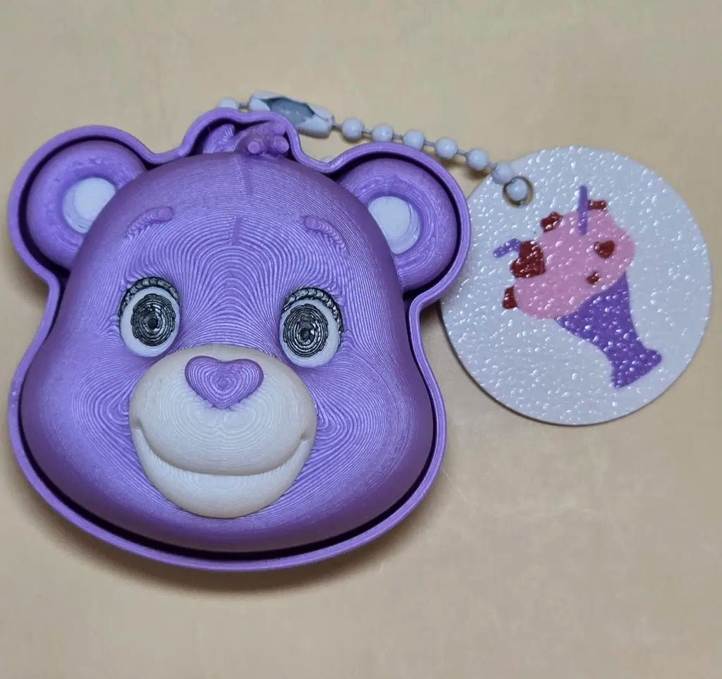 Cute Bear Fidget Clicker Keychain Sensory Toy
