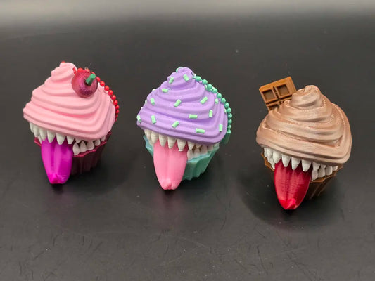 3D Printed Mimic Cupcake Fidget Clicker by IDMyron