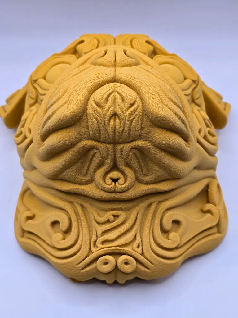 Pug 3D Printed Wall Art - Wood PLA Dog Sculpture Decor