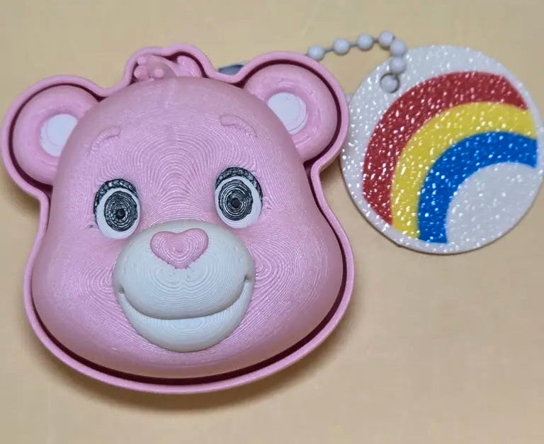 Cute Bear Fidget Clicker Keychain Sensory Toy