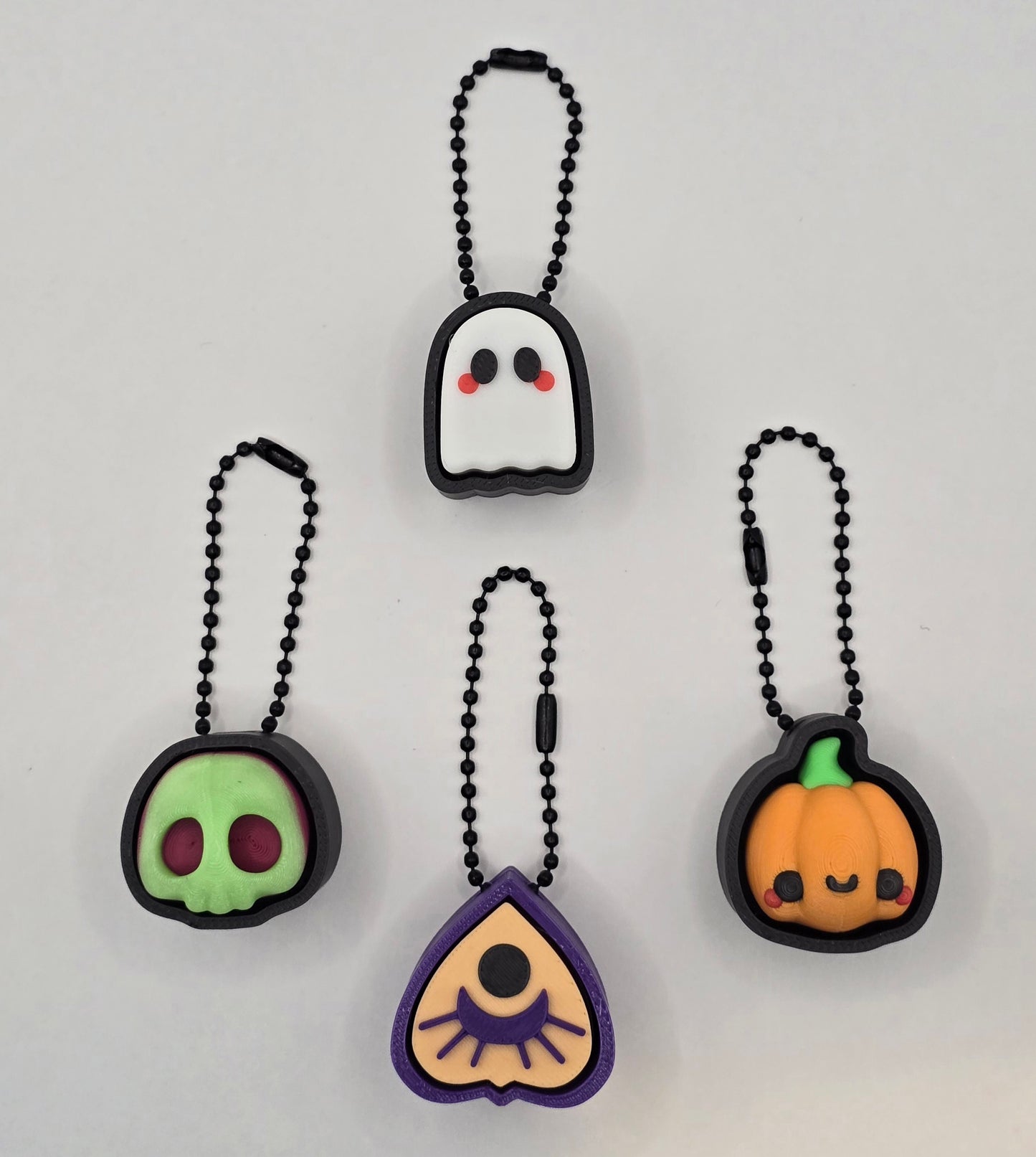 🎃 Halloween & Monster Eye Clicker Fidget Keychains | 3D Printed | Glow-in-the-Dark Skull Option
