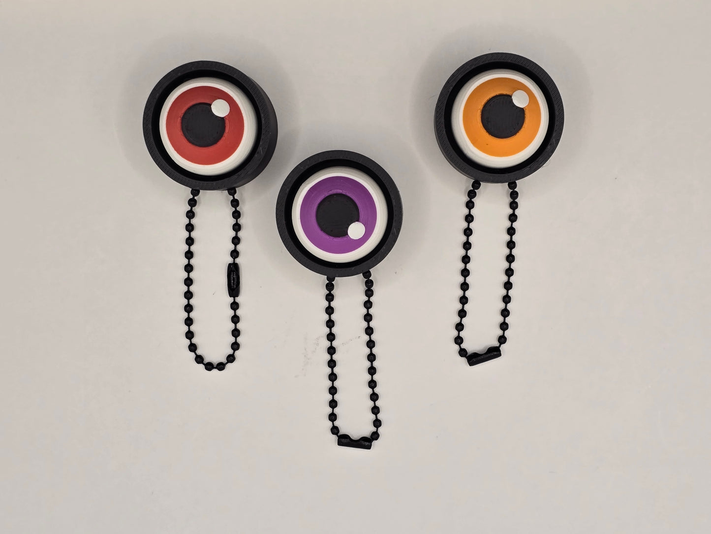 🎃 Halloween & Monster Eye Clicker Fidget Keychains | 3D Printed | Glow-in-the-Dark Skull Option