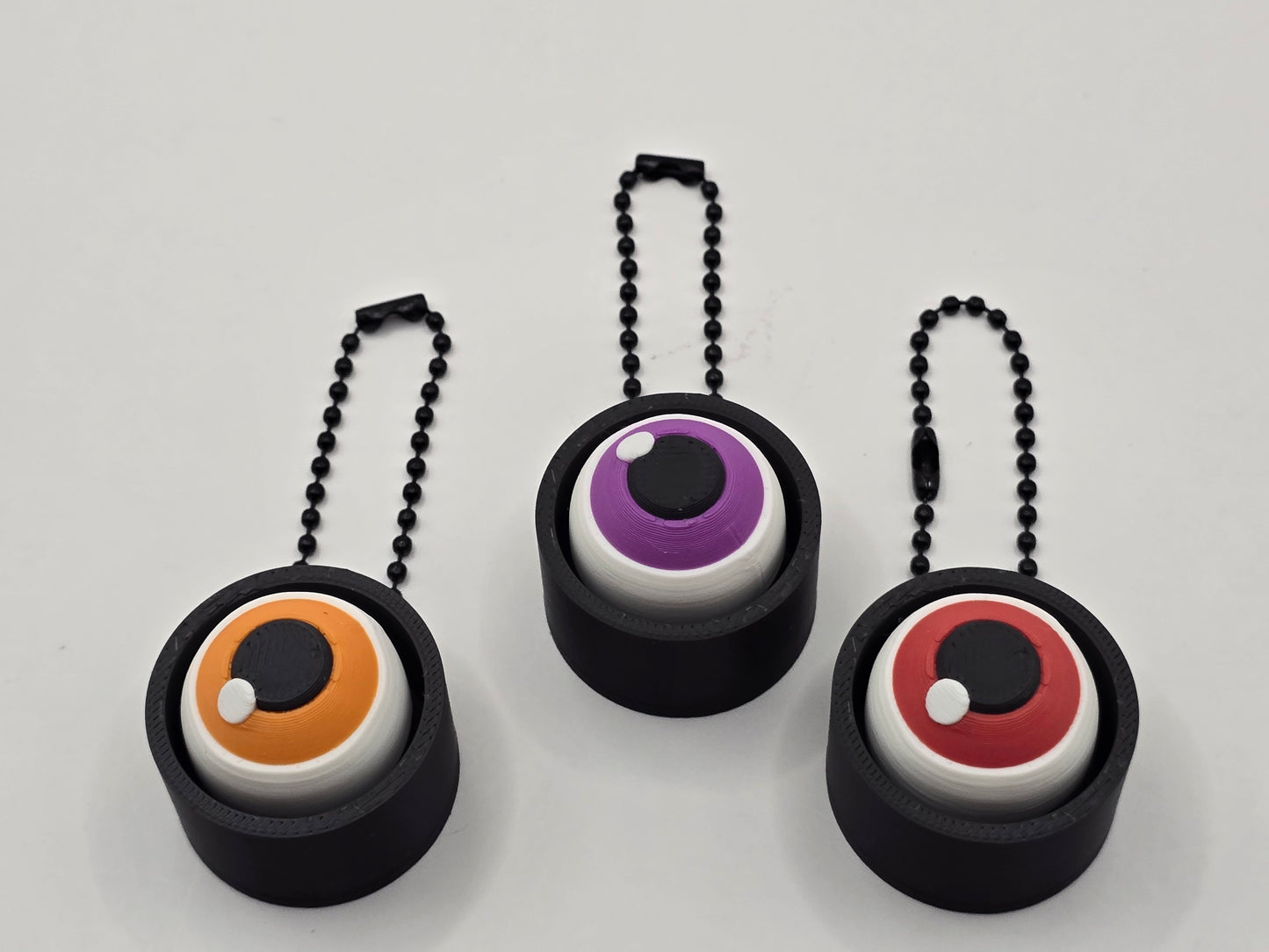 🎃 Halloween & Monster Eye Clicker Fidget Keychains | 3D Printed | Glow-in-the-Dark Skull Option