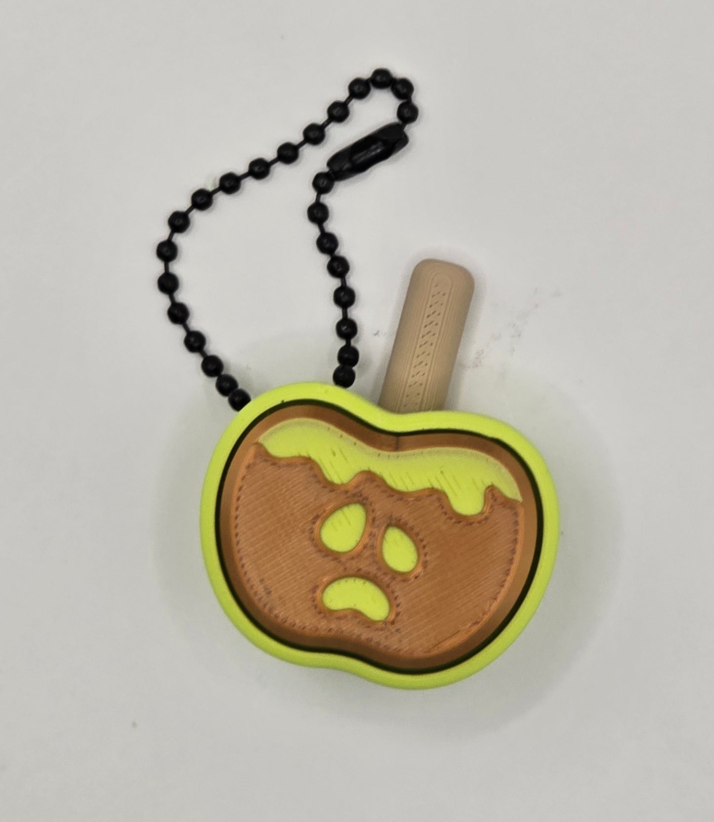 Caramel Apple Clicker Fidget Keychain – Halloween Fidget Toy – 3D Printed Spooky Apple Keychain by Cubed Dimensions Printing