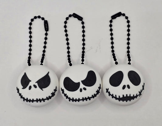 Jack-Inspired Skull Clicker Fidget Keychain | 3D Printed Stress Relief Toy by Cubed Dimensions Printing