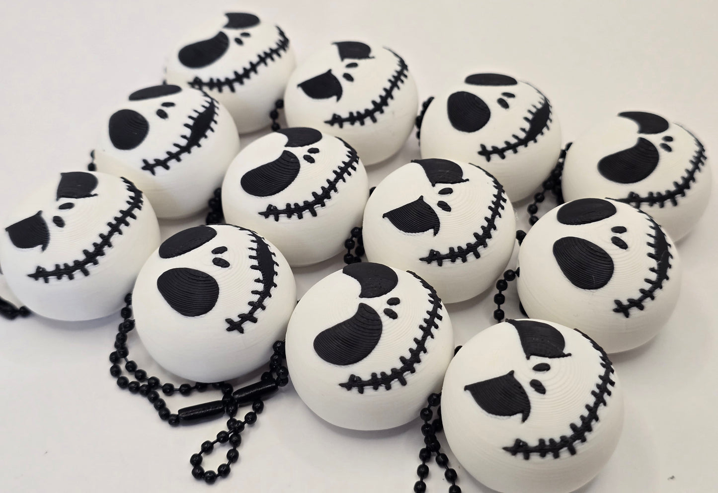 Jack-Inspired Skull Clicker Fidget Keychain | 3D Printed Stress Relief Toy by Cubed Dimensions Printing