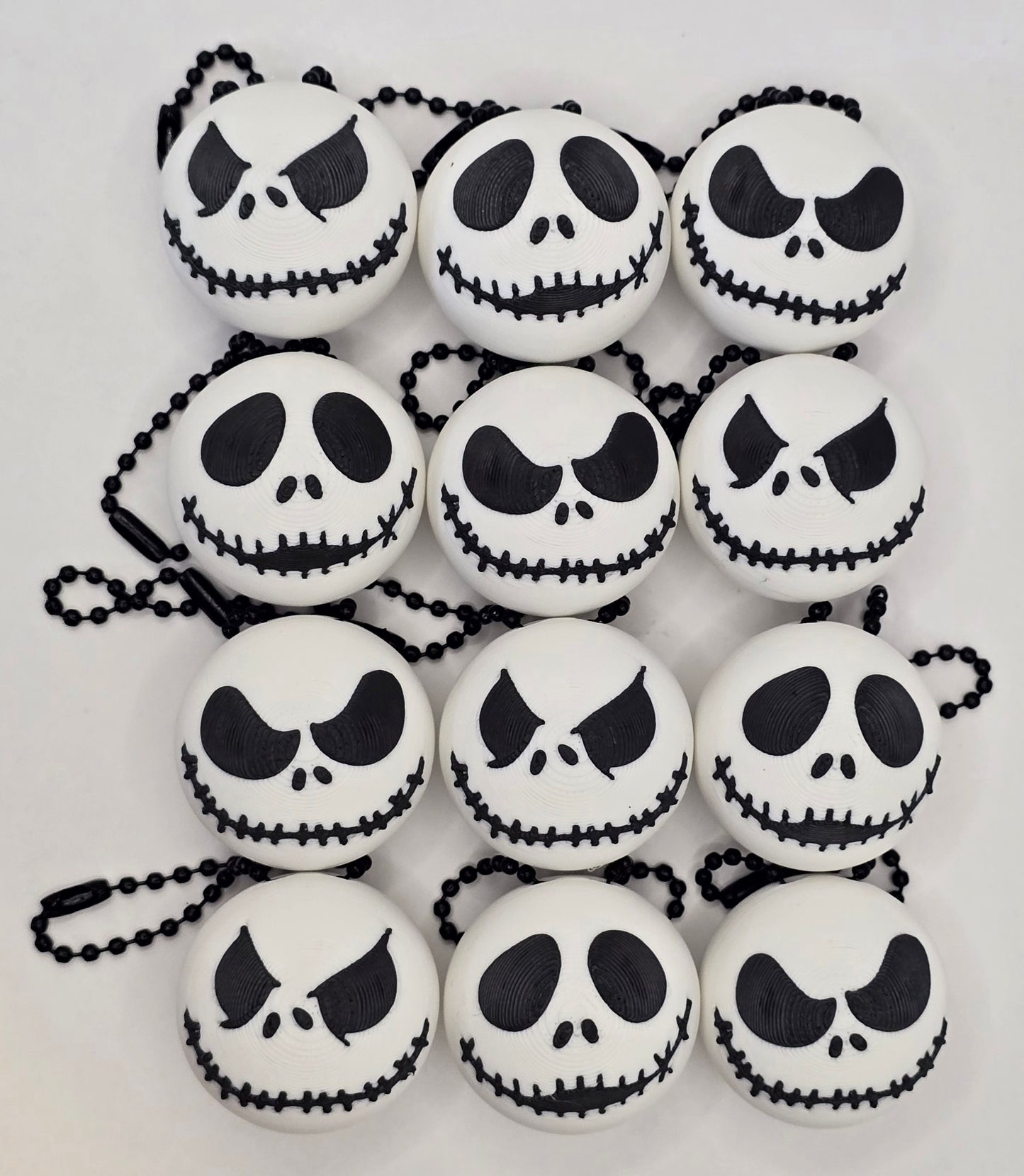 Jack-Inspired Skull Clicker Fidget Keychain | 3D Printed Stress Relief Toy by Cubed Dimensions Printing
