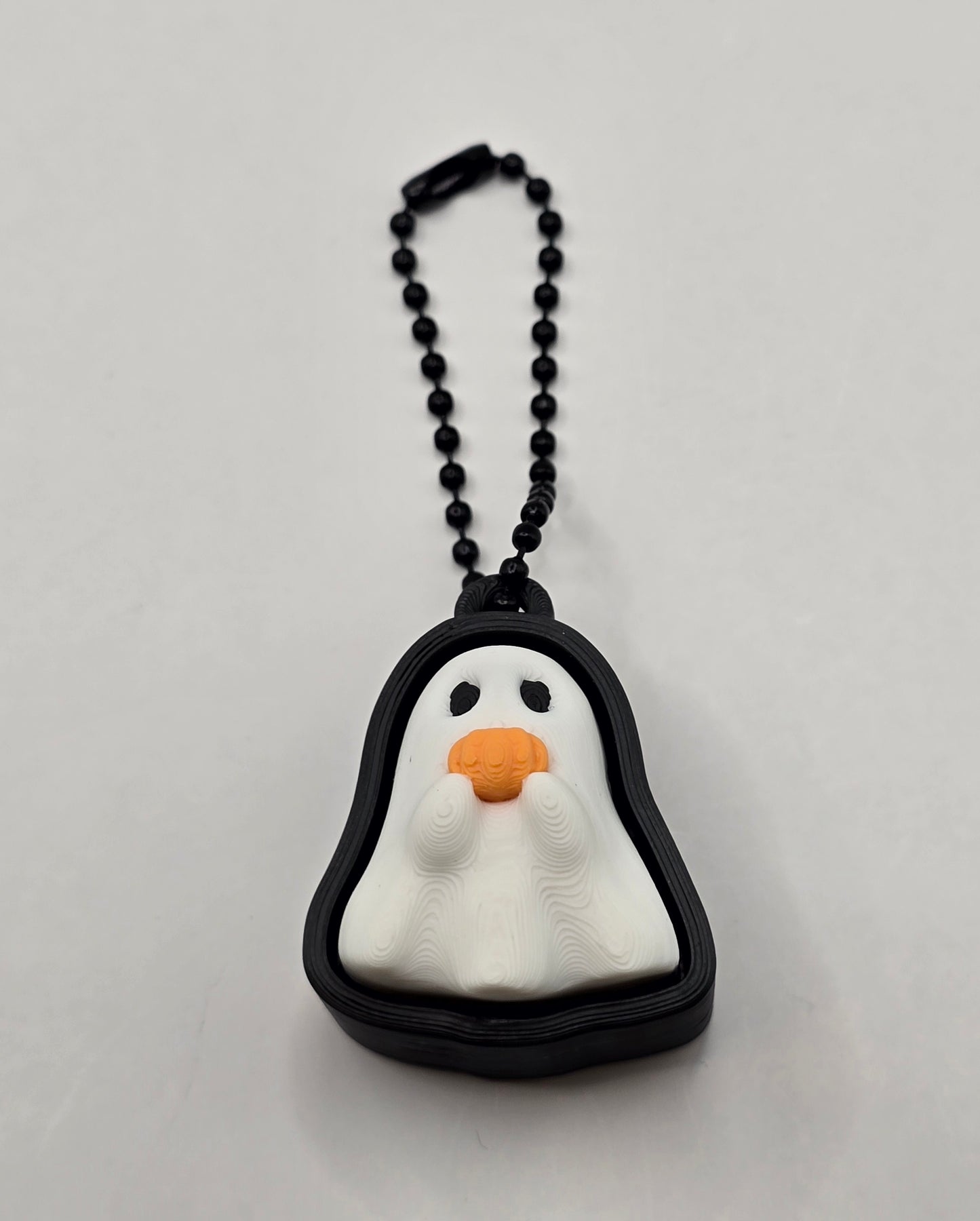 🎃 Halloween Clicker Fidget Keychains – 🍬 Candy Corn | 👻 Ghost | 🕸️ Boo Ghost with Pumpkin | 3D Printed Sensory Keychain by Cubed Dimensions Printing