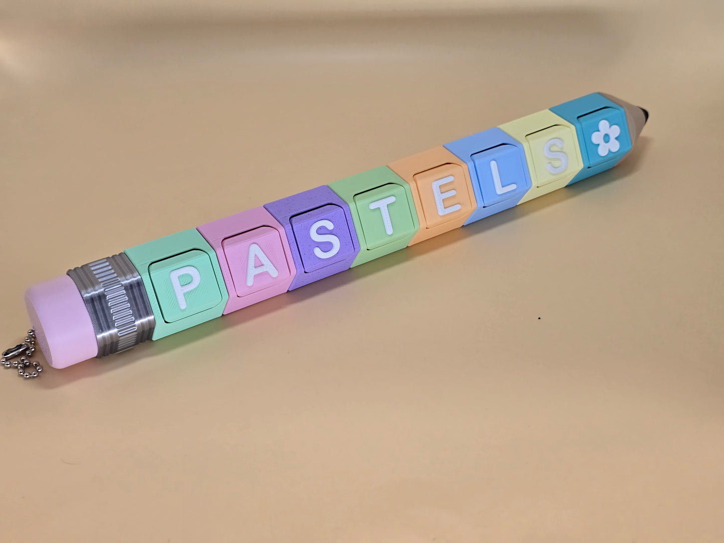 Customizable Pencil Fidget Clicker Keychain
