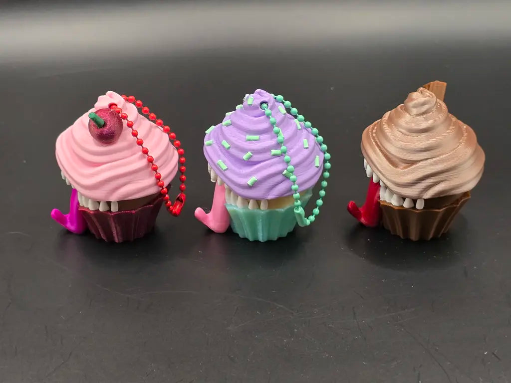 3D Printed Mimic Cupcake Fidget Clicker by IDMyron