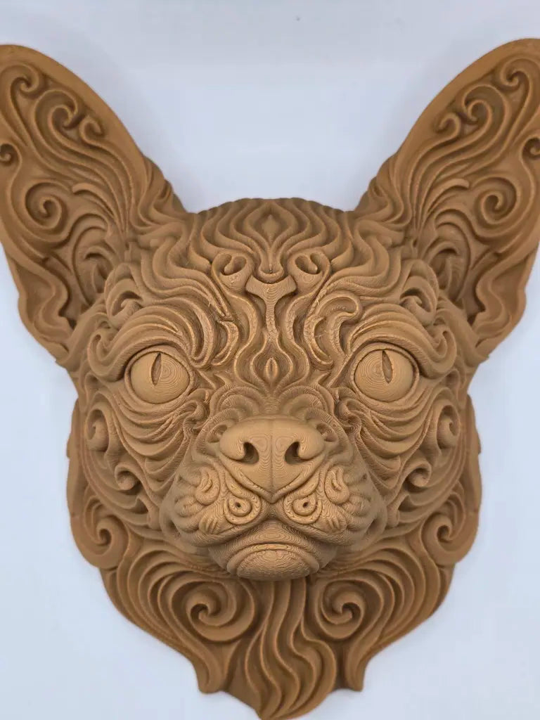 Chihuahua 3D Printed Wall Art - Wood Pla
