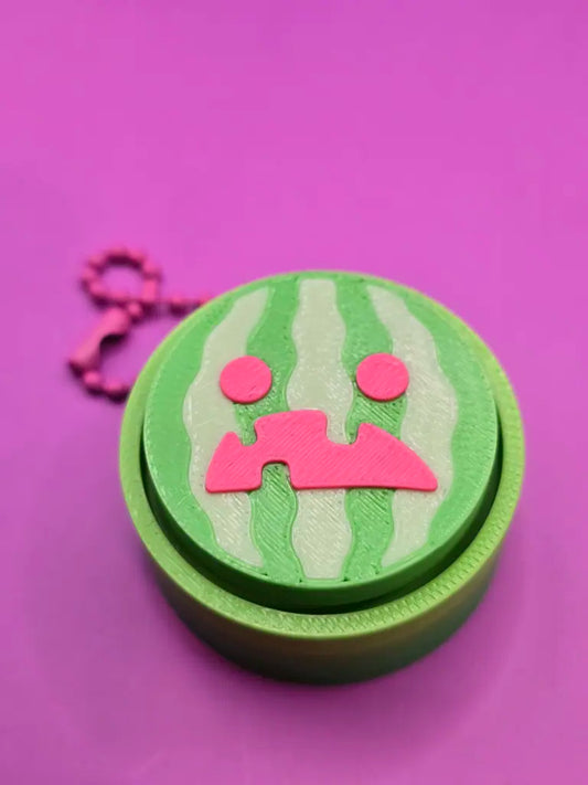 Melon Monster Fidget Clicker Keychain - Summerween Watermelon Fidget Toy