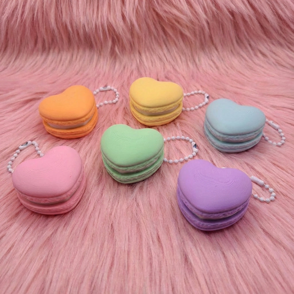 Heart Macaron Fidget Clicker - 3D Printed Sensory Toy