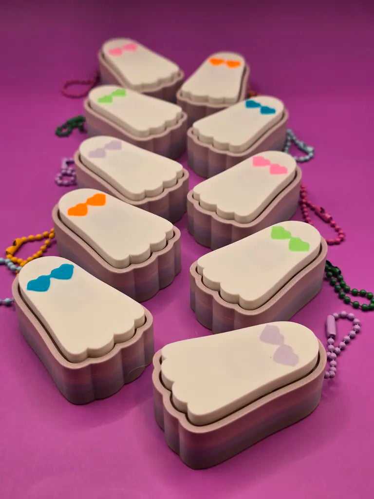 Beach Boo Spooky Ghost Fidget Clicker Keychain