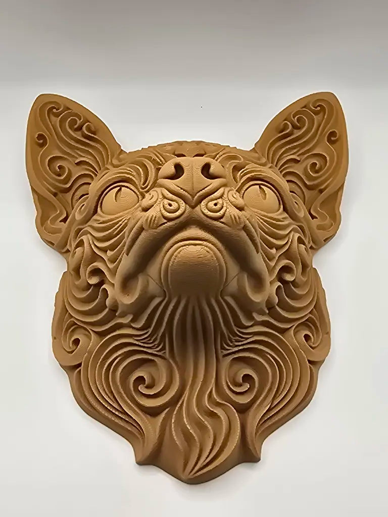 Chihuahua 3D Printed Wall Art - Wood Pla