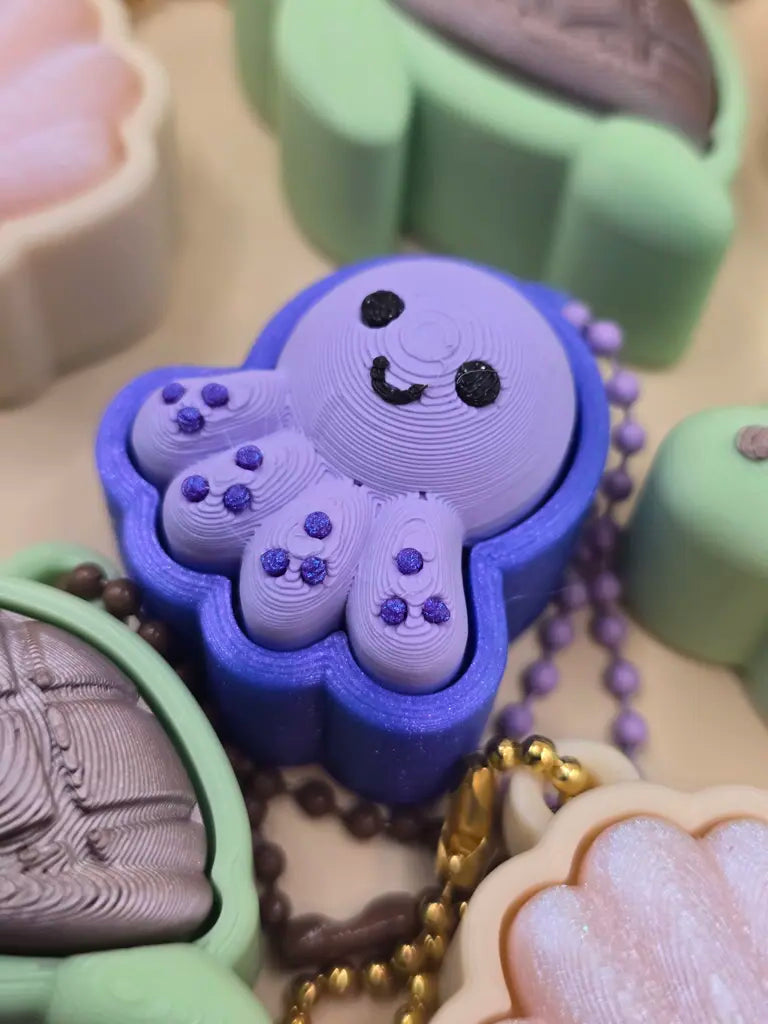 Sea Creature Fidget Clicker Keychain by Marie's Button