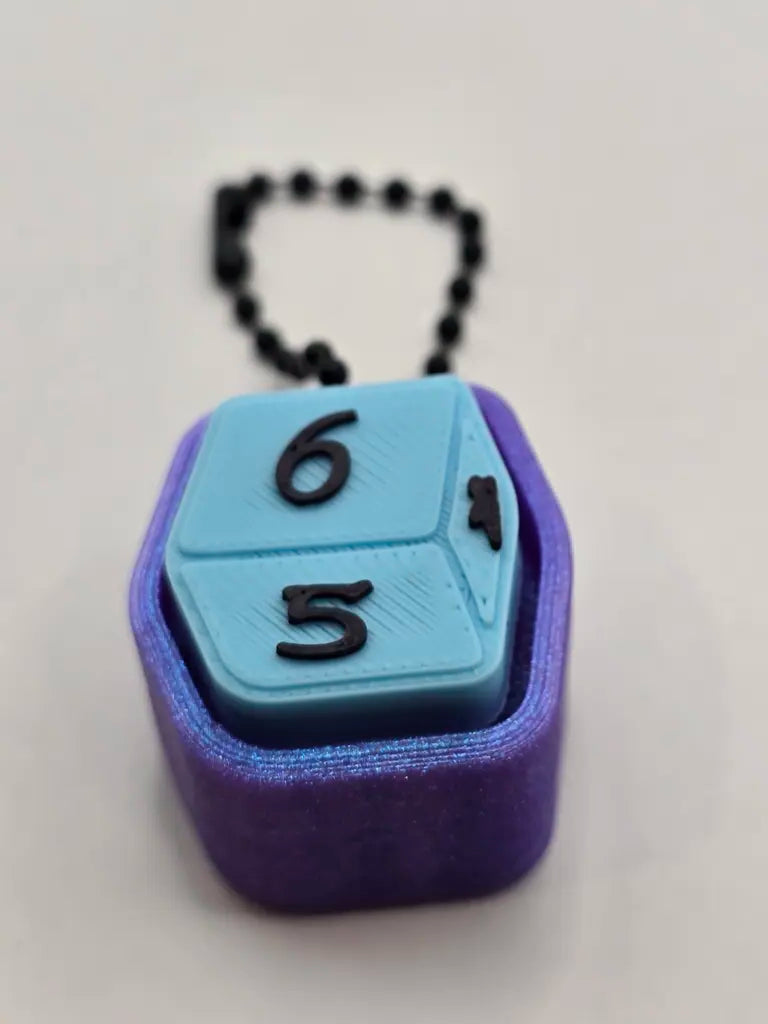 3D Printed D&D Dice Keychain - Tabletop Gaming Accessory