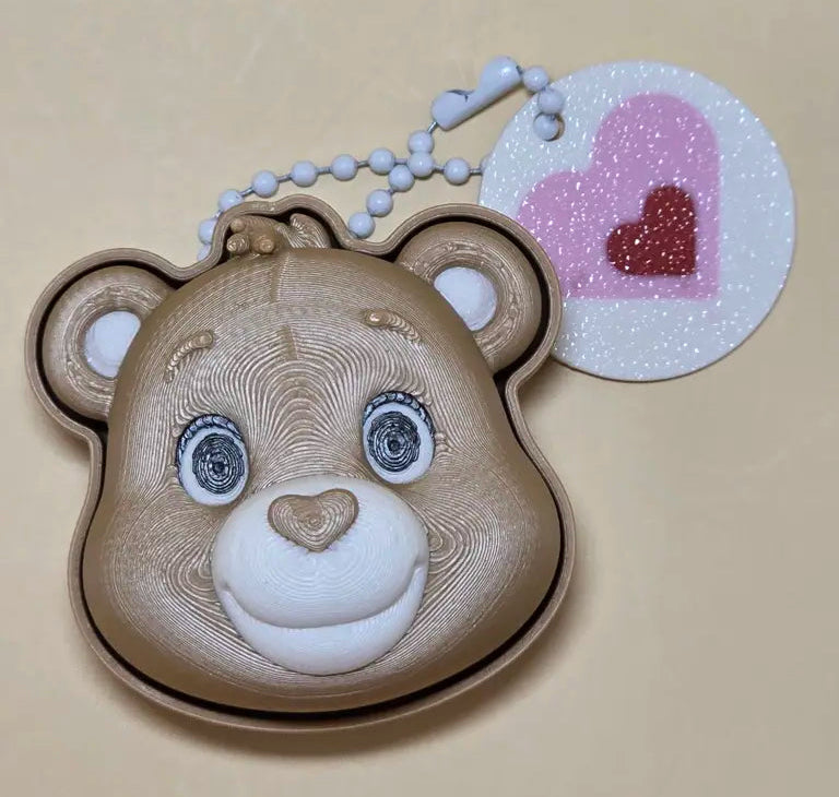 Cute Bear Fidget Clicker Keychain Sensory Toy