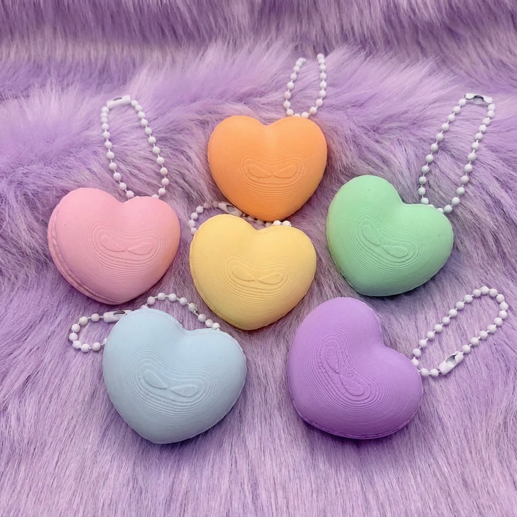 Heart Macaron Fidget Clicker - 3D Printed Sensory Toy