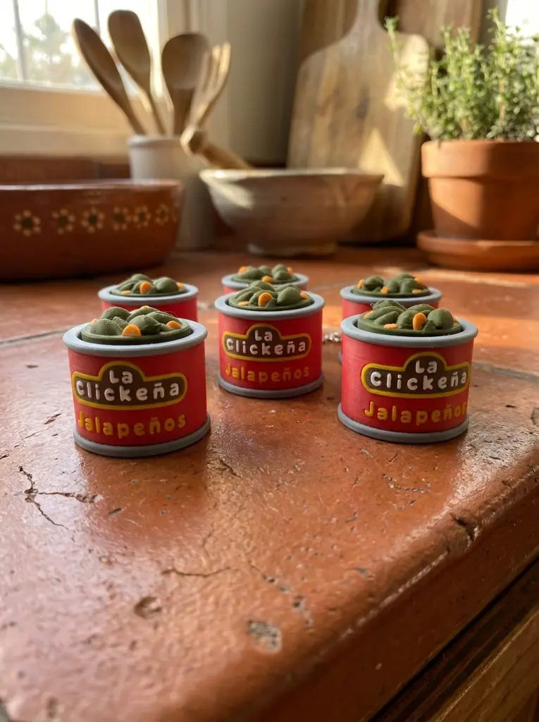 La Clickeña Jalapeño Can Fidget Clicker Keychain