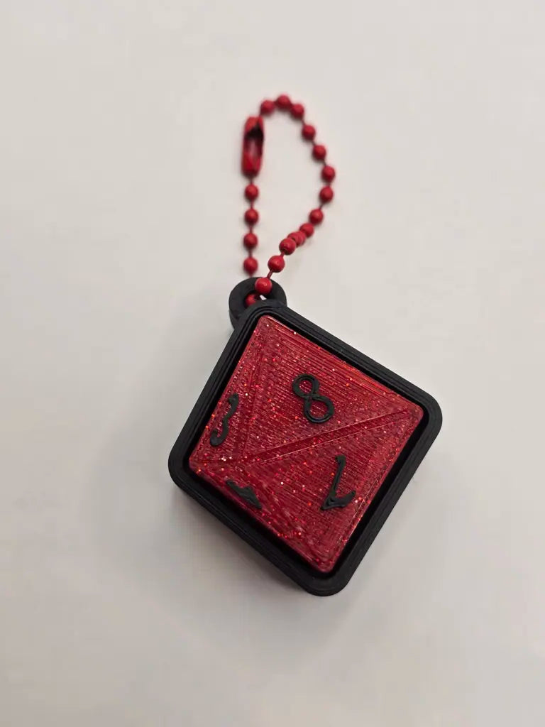 3D Printed D&D Dice Keychain - Tabletop Gaming Accessory