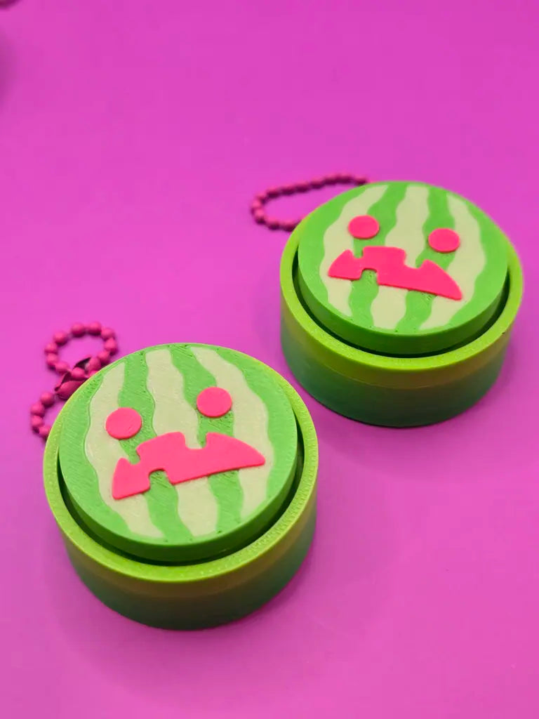 Melon Monster Fidget Clicker Keychain - Summerween Watermelon Fidget Toy